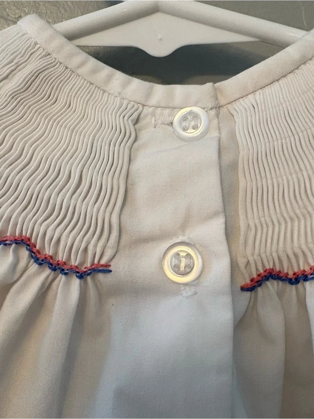 Classic Whimsy white smocked and embroidered sailboat dress size 9 months